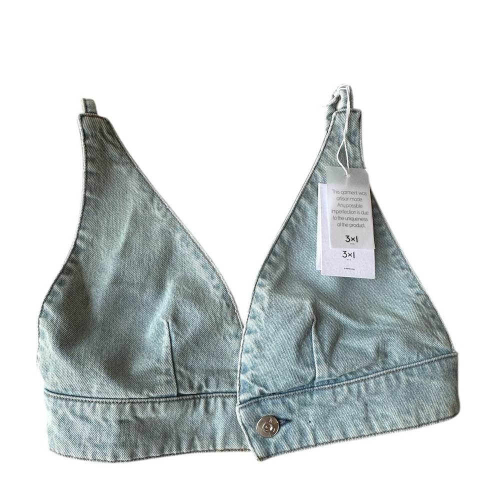 3x1 NYC Denim Bra Top in Reef Size Small NWT